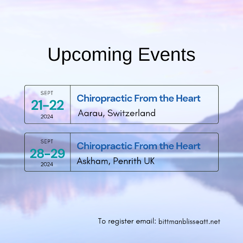 Upcoming Events - Chiropractic from the Heart